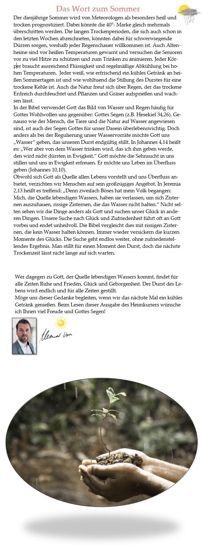 Das Wort zum Sommer Seite