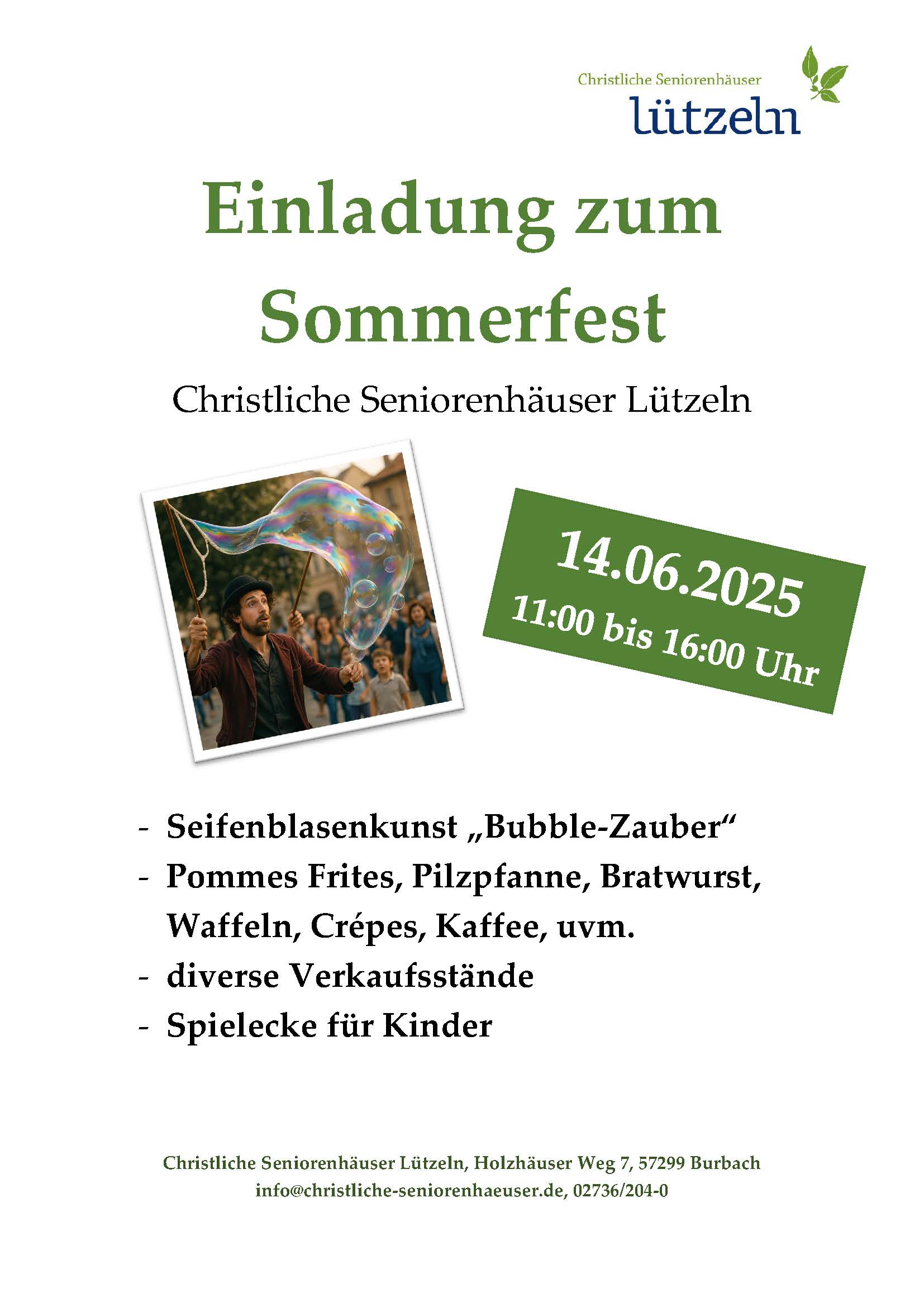 Einladung zum Sommerfest 2025
