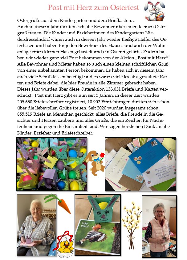 Post mit Herz zum Osterfest