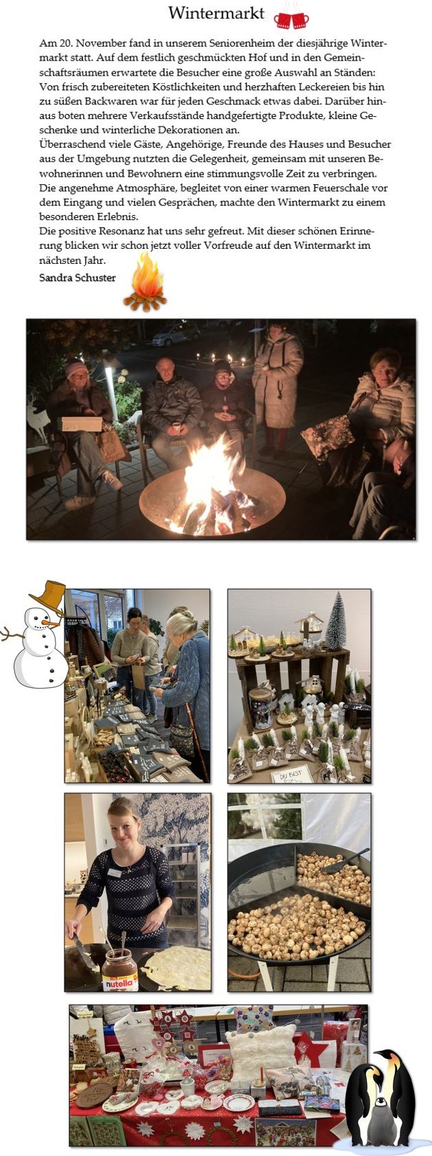 Wintermarkt zusammen